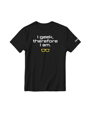 I Geek Round Neck T-shirt - Black